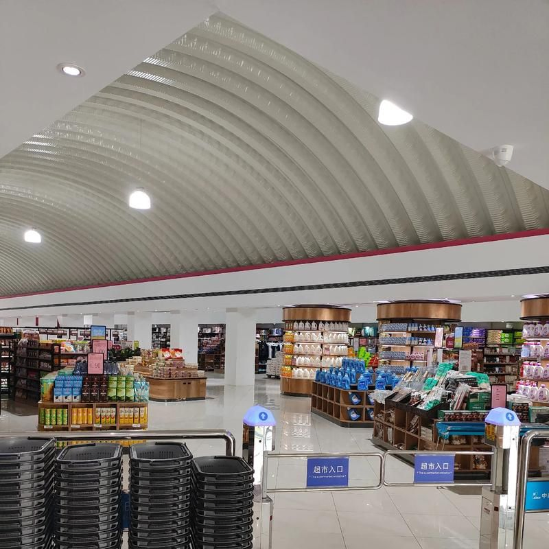 Low-Cost Prefabricated Light Steel Structure House for Supermarket with Free Modern Design
