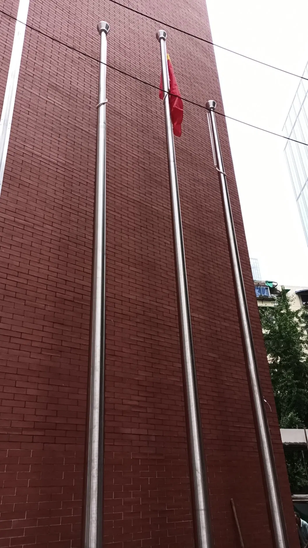 Heavy Duty Multi-Po Flexible Polyester Banner Flags Gold Silver Color Outdoor Flagpole