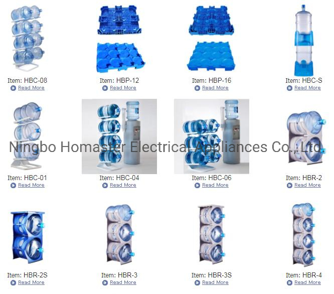Promotion in Aug. Plastic Three Layers Water Bottle Rack Cradle with Shelf for Gallon Water Bottle (HBR-3S)