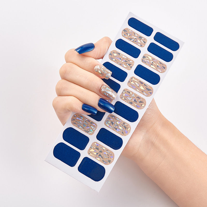 Wholesale Price Custom Designer 3D Wraps Decals Strips Semi Cured Gel Polish Nail Tip Decoration Art Sticker