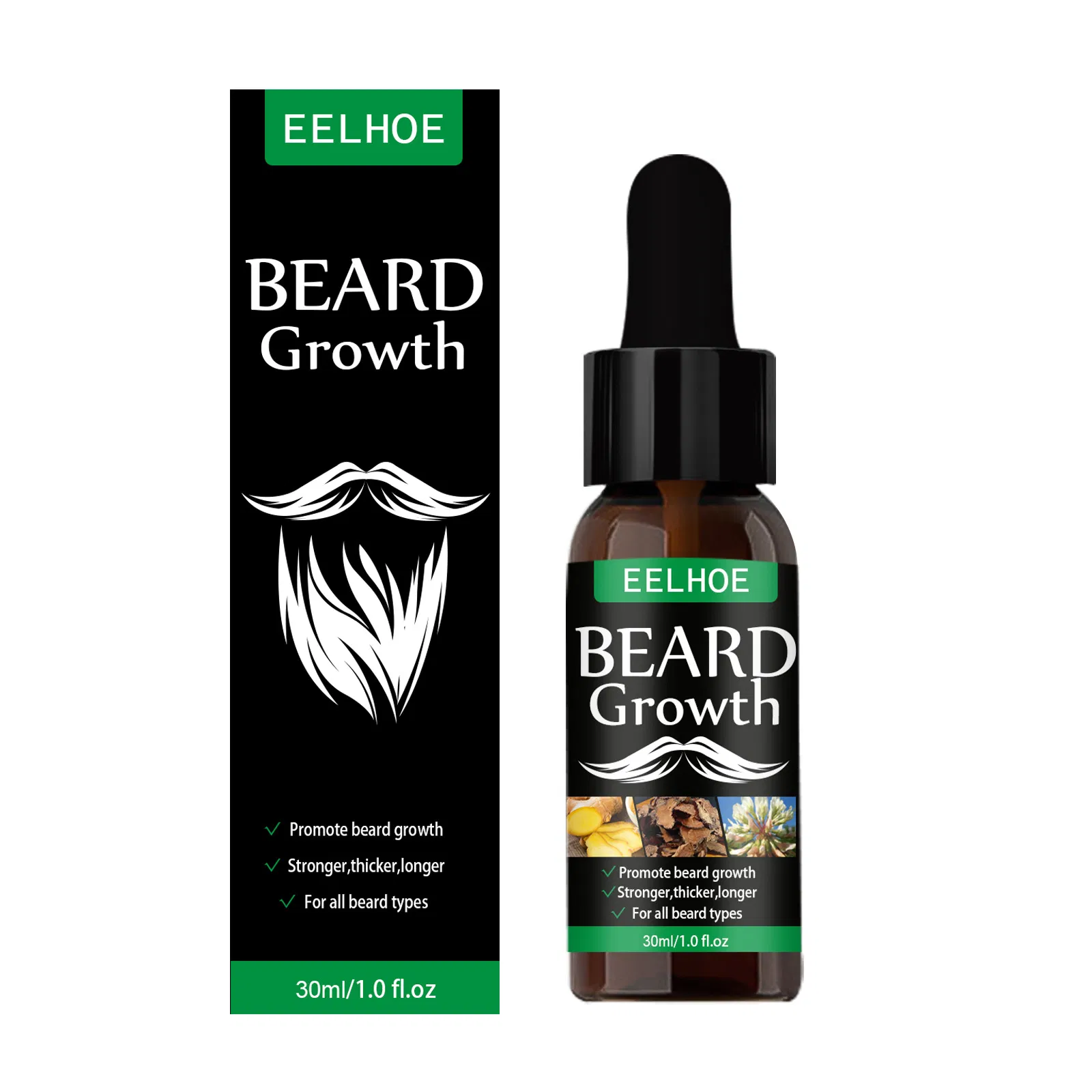 OEM Luxury Private Label Professional Natural Ginger Organic Mens Beard Growth Oil Hair Growth 30ml