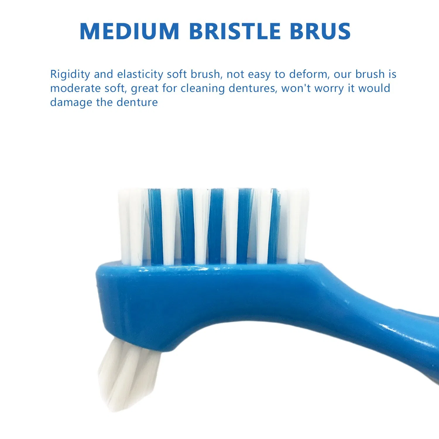 High Quality Denture Oral Hygiene Deep Cleaning Denture Toothbrush