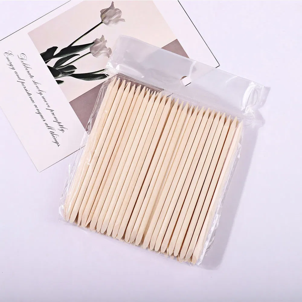 100PCS Wood Nail Sticks Wooden Cuticle Pusher Other Nails Art Stick Removal Manicure Supplies Tools