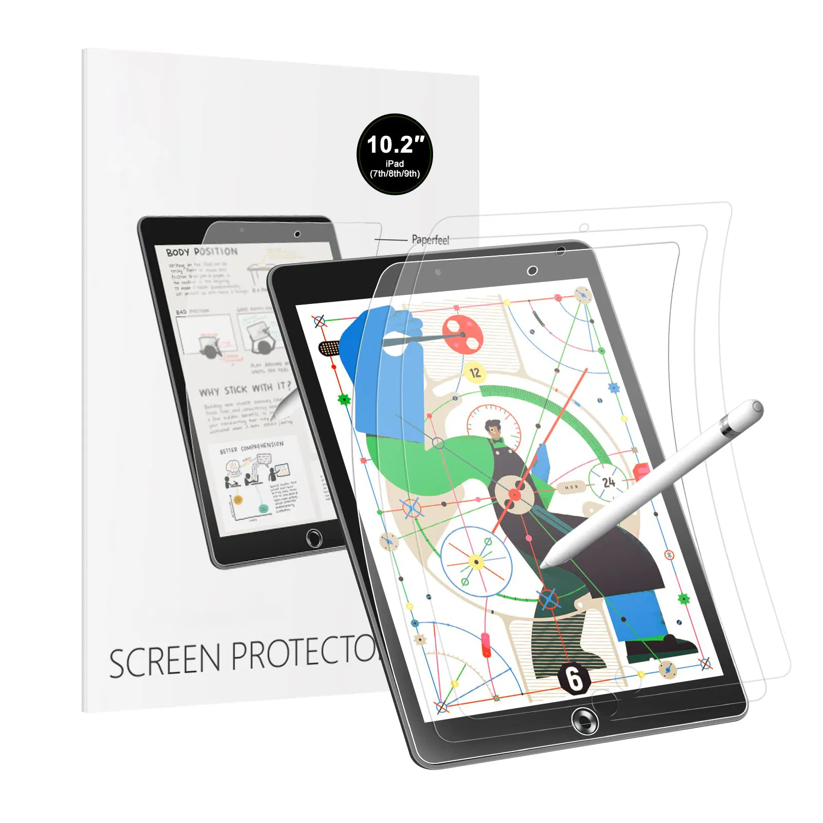 New Material Anti-Glare Paper Feel Screen Protector for I Pad 10.9 Inch
