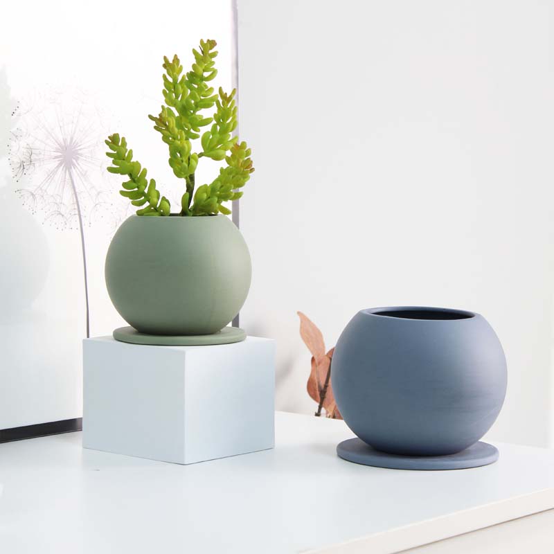 Горшок керамический декоративный Nordic Creative круглое зерно