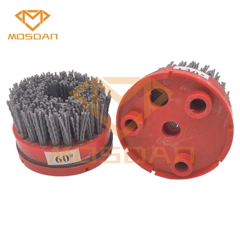 4 Inch Floor Cleaning Antique Abrasive Brushes with 3 Plugs