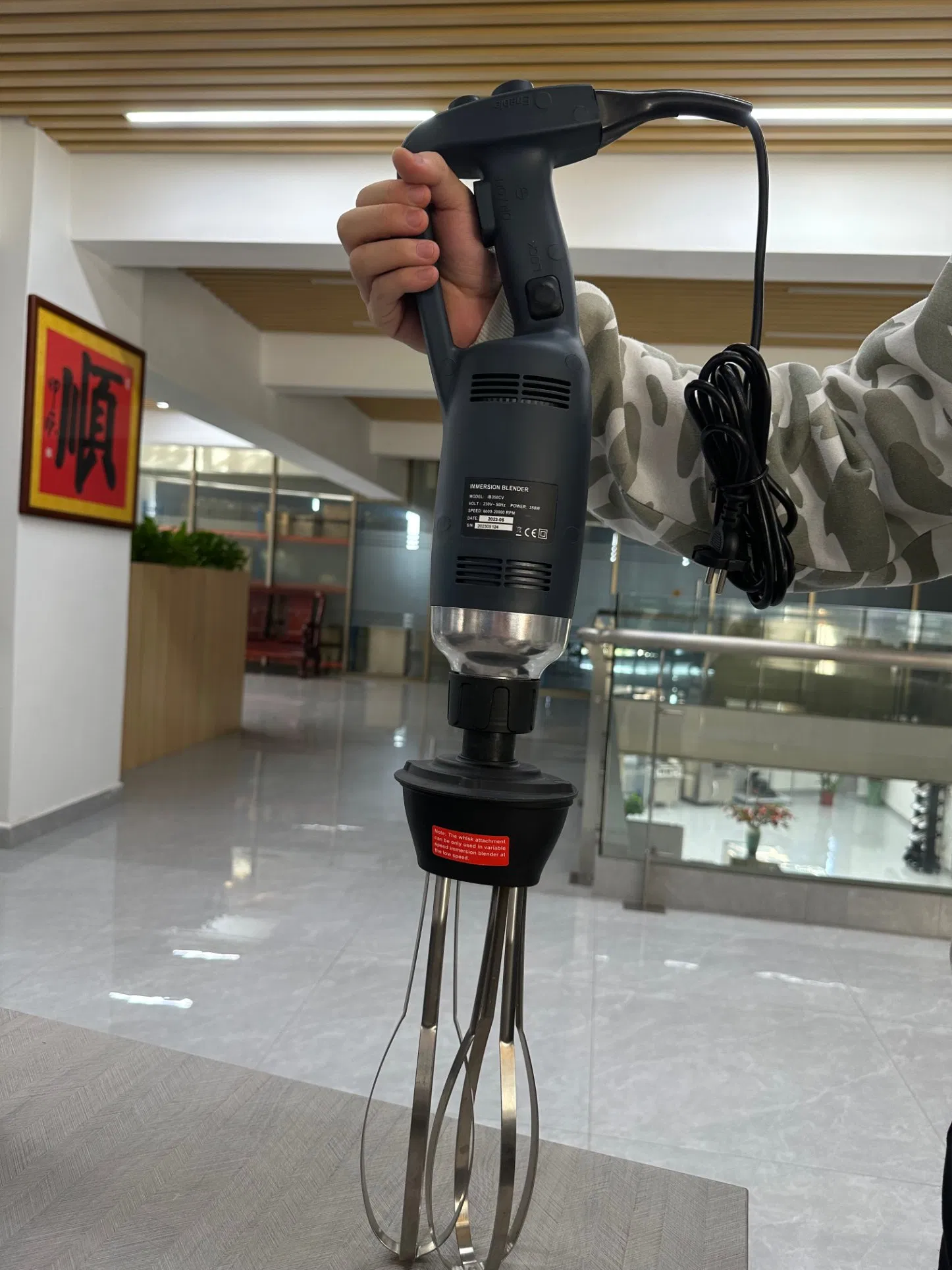 Electric Commercial Hand Stick Blender Immersion Blender Food Preparation Machine