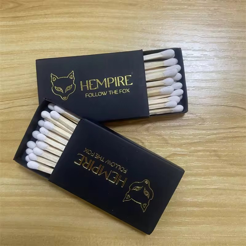 Black Match Box 3 Inch Wholesale Candle Printed Logo Custom Boxed Matches