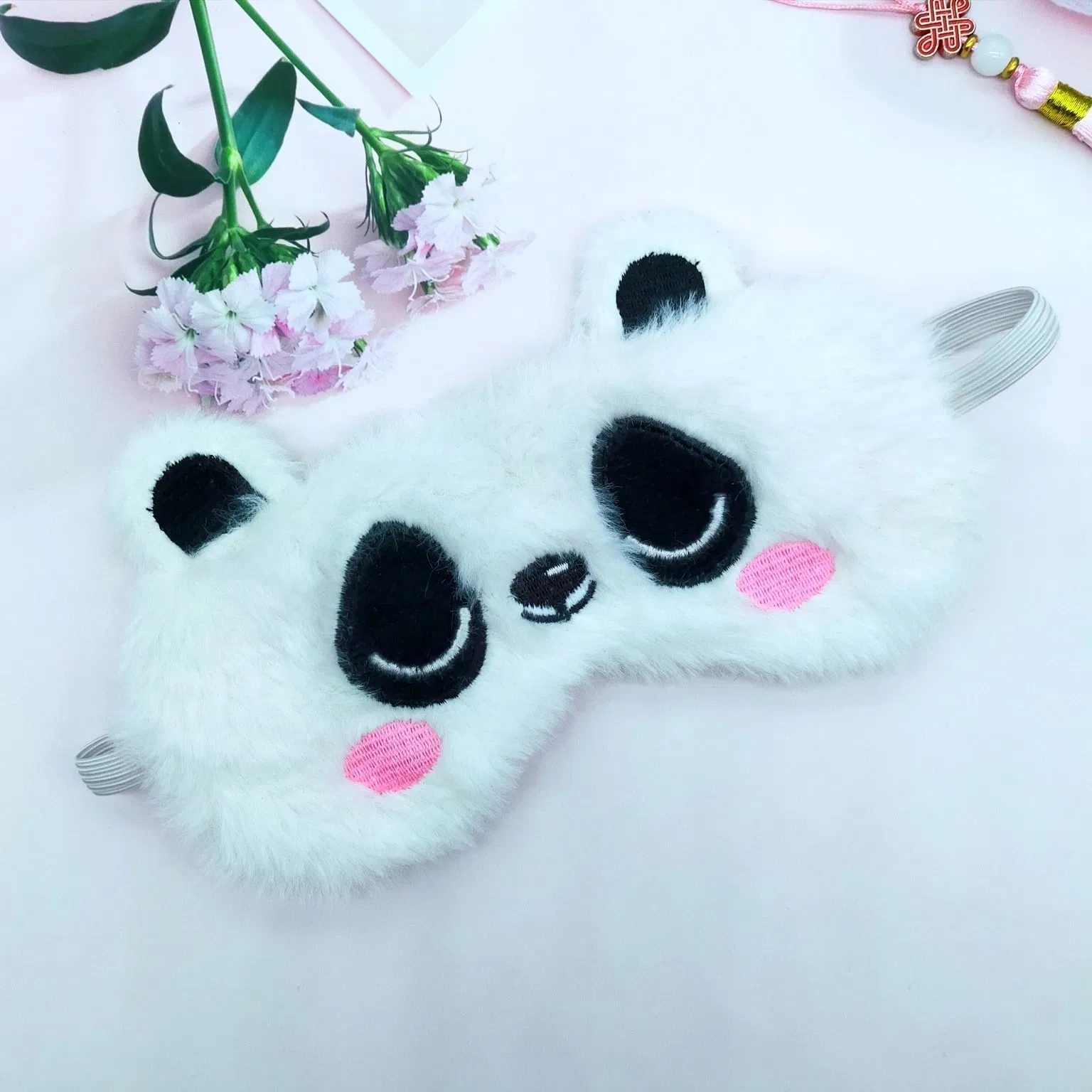 Cute Cartoon Animal-Design Plush Travel Sleep Mask – Soft, Light-Blocking & Comfortable Eye Shade for Resting and Napping on-The-Go