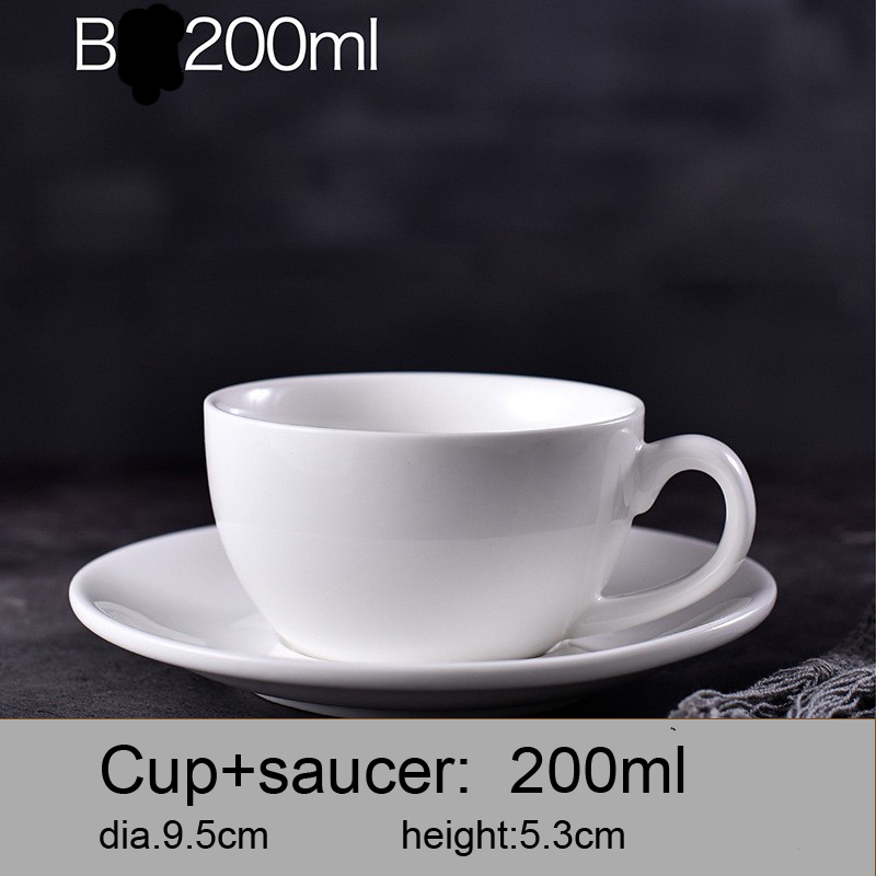460ml Catering Supplies Porcelain Tea and Saucer Cups in White Color