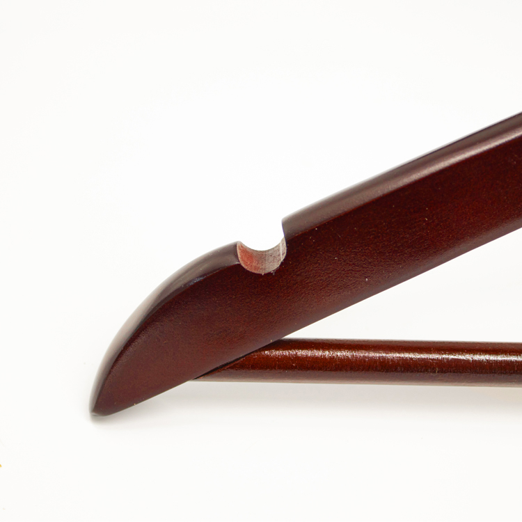 Hot Selling Reddish Brown Wooden Clothes Hangers Wooden Hanger for Display
