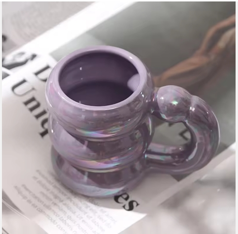 Керамическая кофейная кружка Nordic, большая, разноцветная