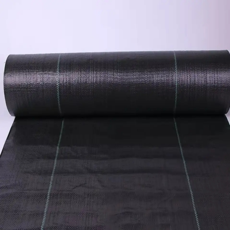 Anti UV Black PP Woven Weed Control Mat SGS Geotextile Agriculture Ground Cover