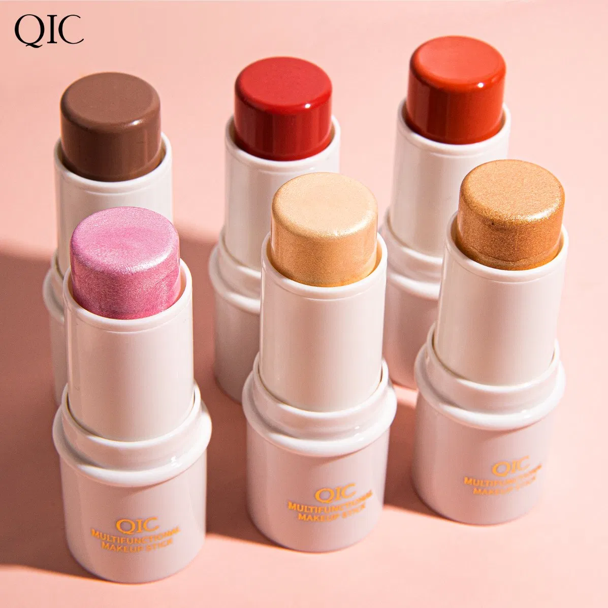 Private Label Makeup Stick Vegan Creamk Face Eye Cheek Tint Waterproof 6 Colors Contour Stick Shimmer Stick
