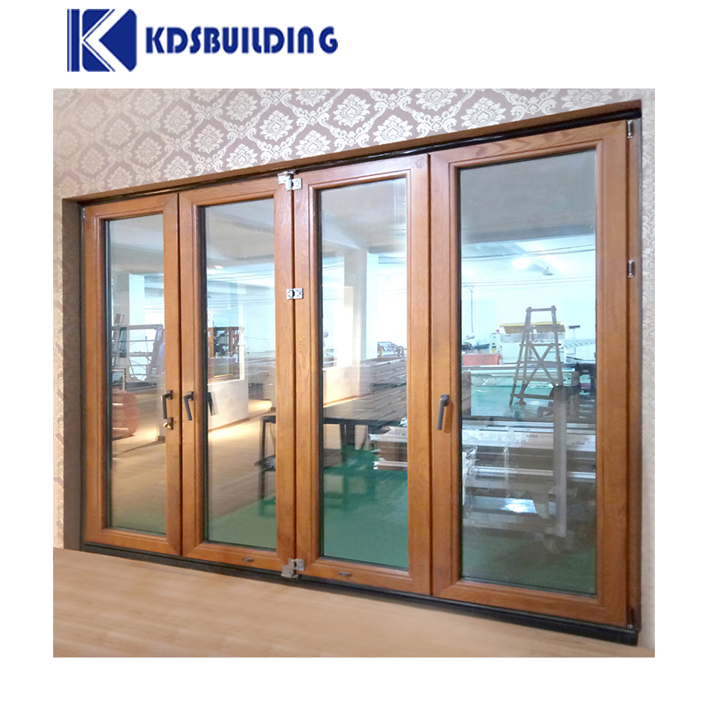 Kdsbuilding Home Bifold Simple Design Custom Interior Plexiglass Curved Glass Wooden Fold Door