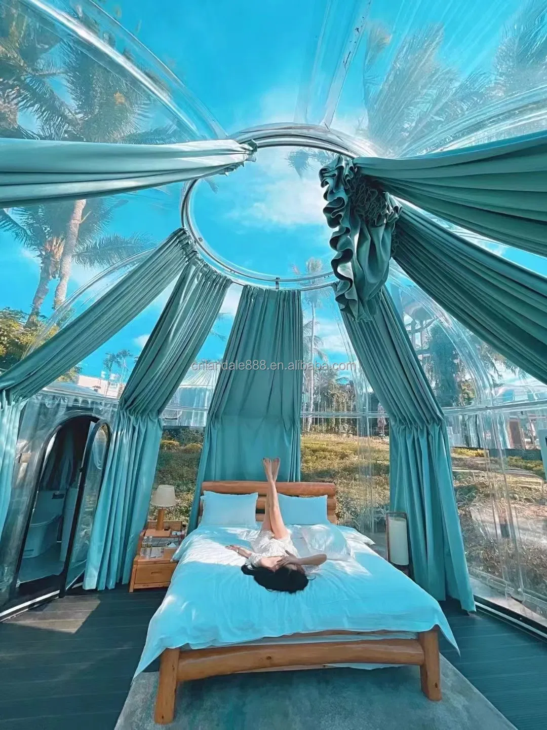 Outdoor Tent Polycarbonate Sheet Transparent Sound Insulation UV Protection Panoramic Dome Room