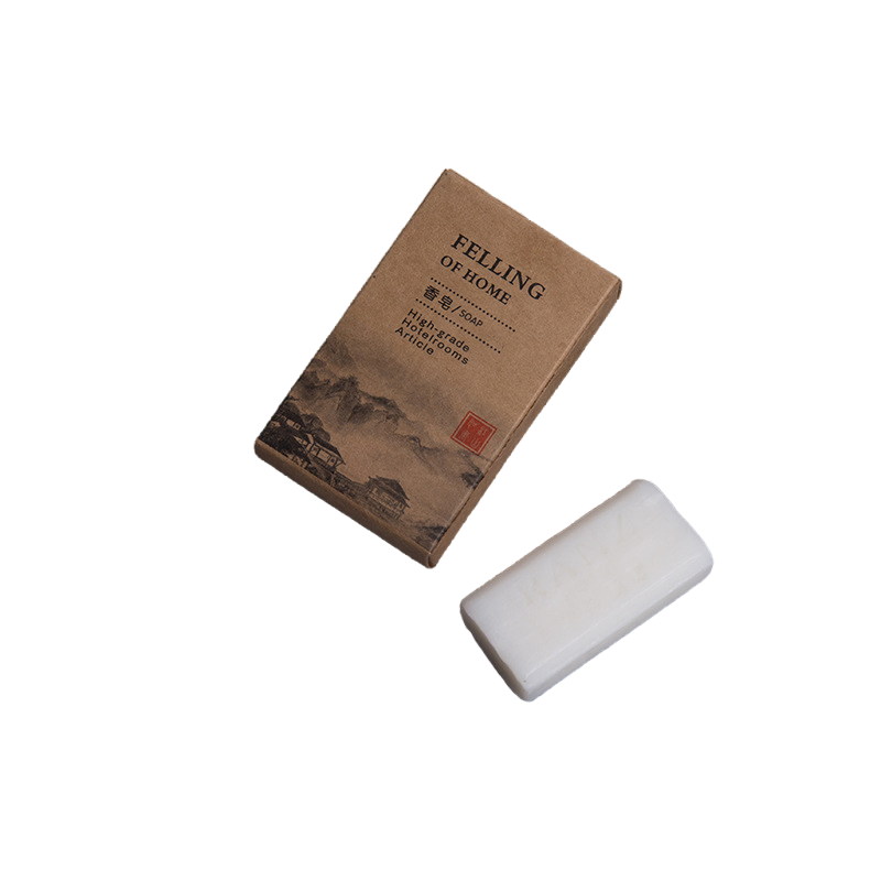 Hotel Soap in Kraft Paper Box with Hotel Amenities for Guest Room