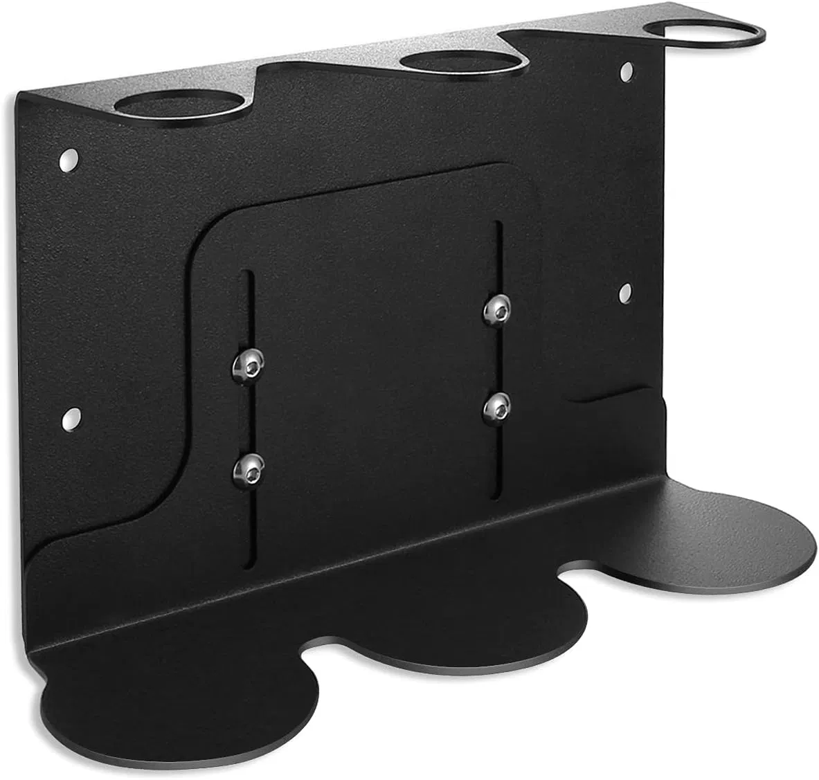 Настенный держатель для бутылочек, черный, нержавеющая сталь