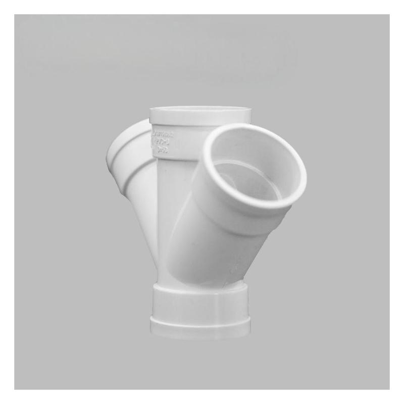 Zhongcai Building Drainage Pipe Fittings Oblique Cross for Plumbing System Plastic Tube