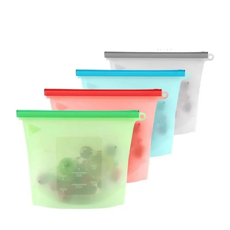 Food Grade BPA Free Seal Reusable Silicone Storage Bag