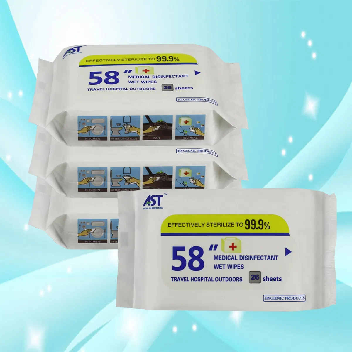 Wet Wipes Restaurant Hand Cleaning Antibacterial Wet Wipes Hand Sanitary Wipes