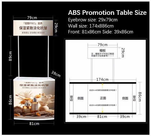 Customized and Portable Promotional Table with Customized Graphics