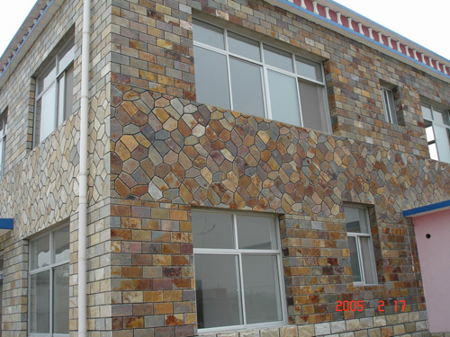 Granite/Rusty/Yellow Slate/Sandstone/Travertine/Marble Exterior Wall Cladding Cultured/Stacked/Loose Stone Veneer Castle Tiles