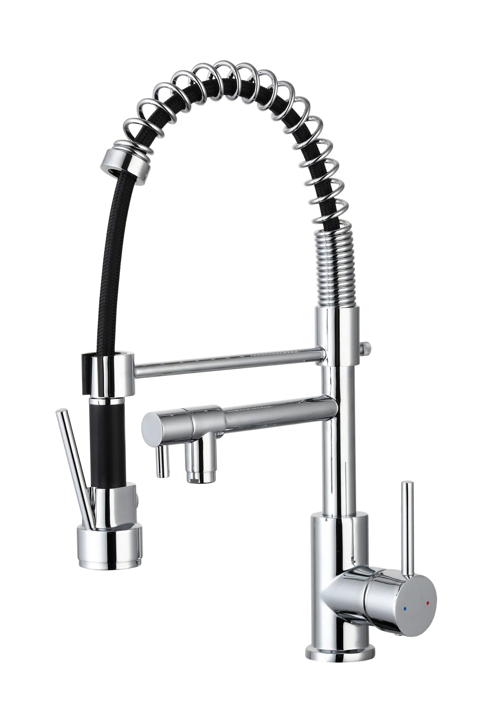 ODM Waterfall Single Handle Cupc Kitchen Accessories Stainless Steel Kitchen Faucet with Sprayer
