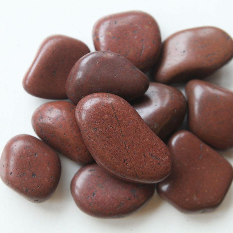 Red Polished Pebbles Stone Landscaping Tumbled Pebbles River Paving Stone