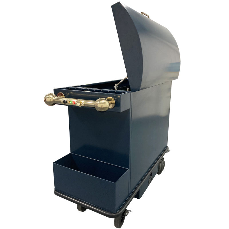 Heavy-Duty Electric Metal Trolley for Hotel Waste Management Durable Steel Construction Hotel Amenities