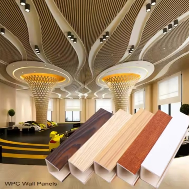 Waterproof Suspended Ceiling Indoor Wood Plastic Composite Decorative WPC Ceiling