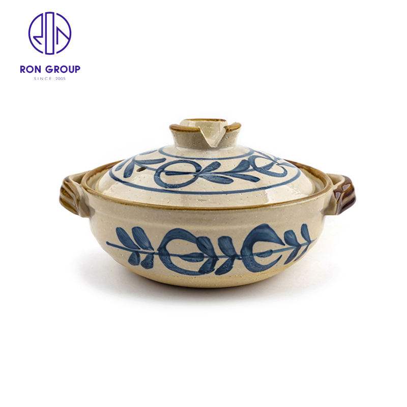 Japanese Style Restaurant Food Grade Clay Fire Cooking Pot Ceramic Casserole Terracotta Pot