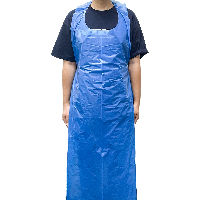 High Quality Disposable PE Plastic Waterproof Workwear Apron for Restaurants