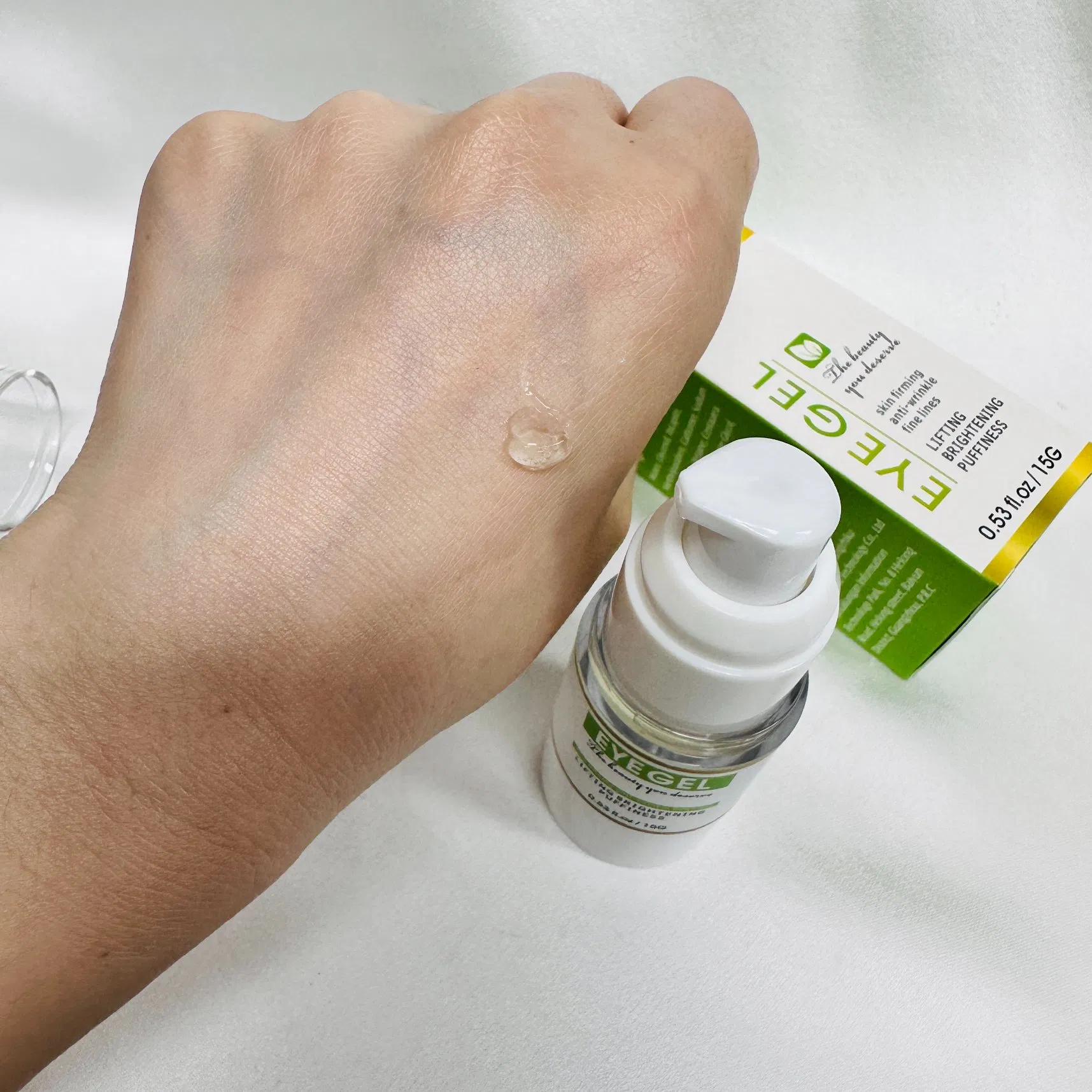 Custom Logo Dark Circles Puffiness Smooth Fine Lines Fragrance Free Hyaluronic Acid Collagen Under Eye Cream Gel