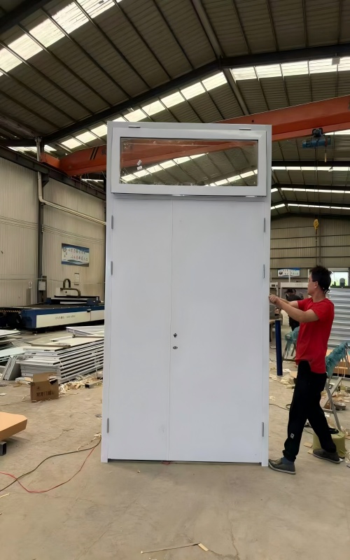 304 Stainless Steel Large Glass Door, Galvanized Steel Plate Spray-Painted Large Glass Door