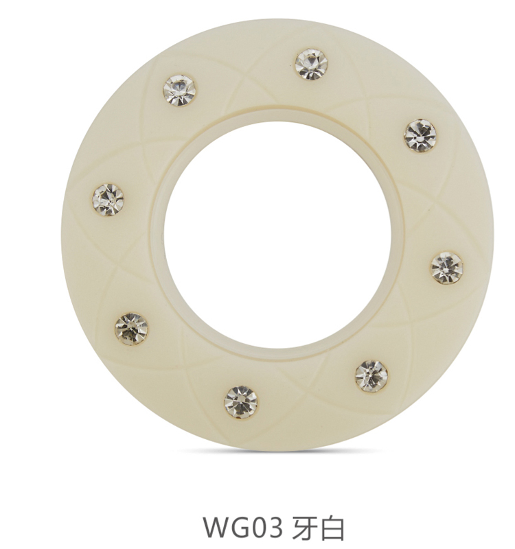 Premium 4.1cm Round ABS Plastic Curtain Rings for Home Decor