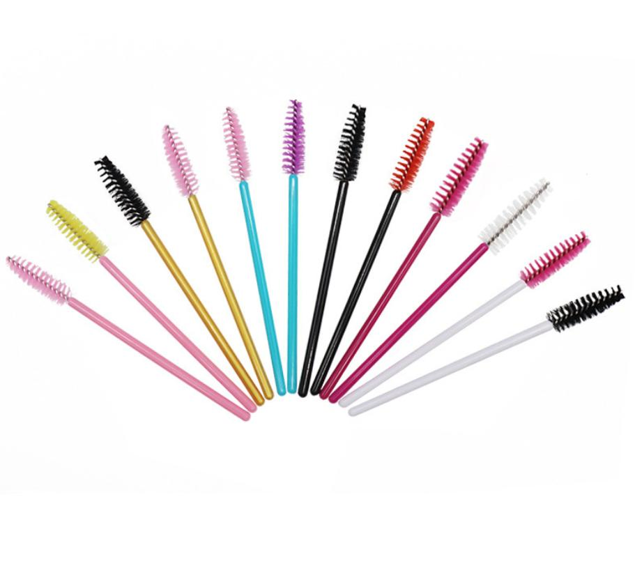 Disposable Plastic Handle Nylon Mascara Brush Eyelash Extension Micro Brush