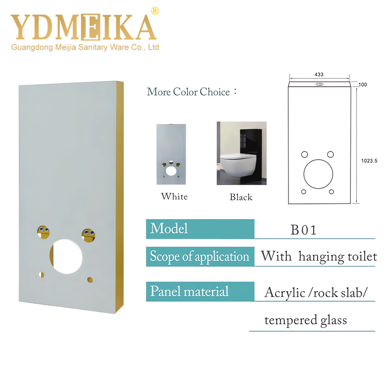 Modern Style Concealed Cistern Dual Flush Glass Cistern for Hotels Toilet Water Tank