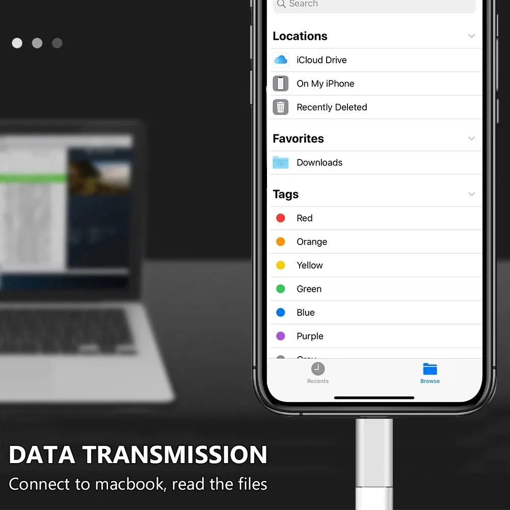 Адаптер AUX 3.5 мм USB-C/Lightning для наушников