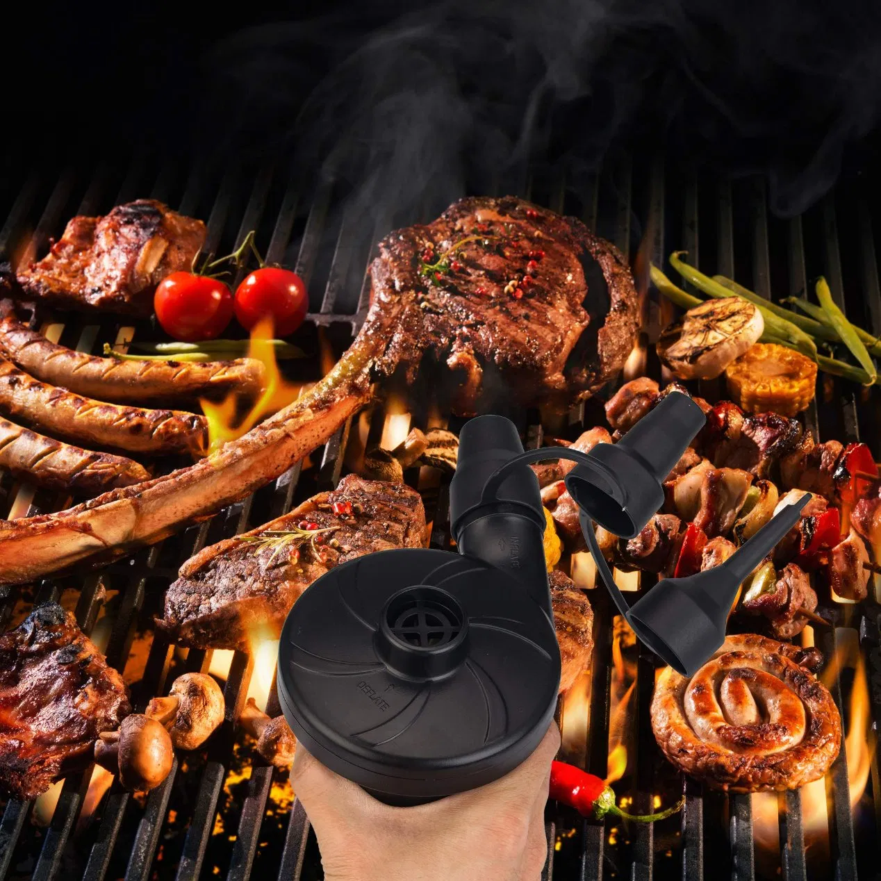 New Outdoor Pool Floats Inflatable Pool Inflator Deflator Portable Electric Air Pump