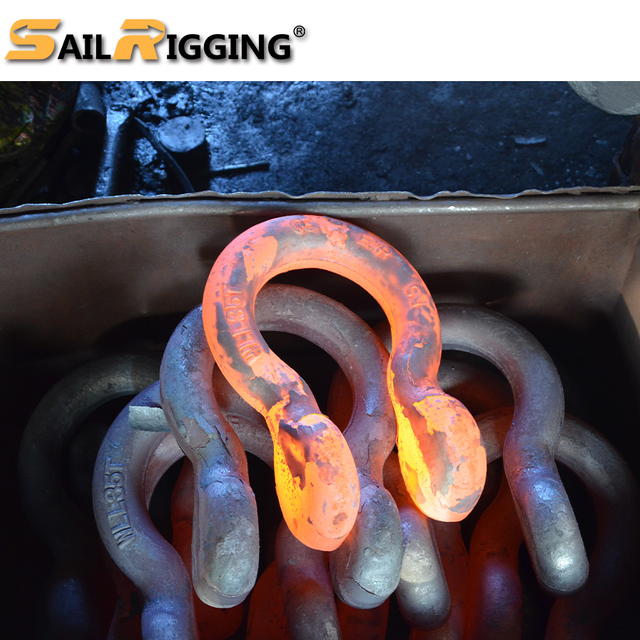 Us Type Drop Forged Galvanized Screw Pin G209 Anchor Shackle 5t Bow Steel Rigging Shackle Grilletes De Acero