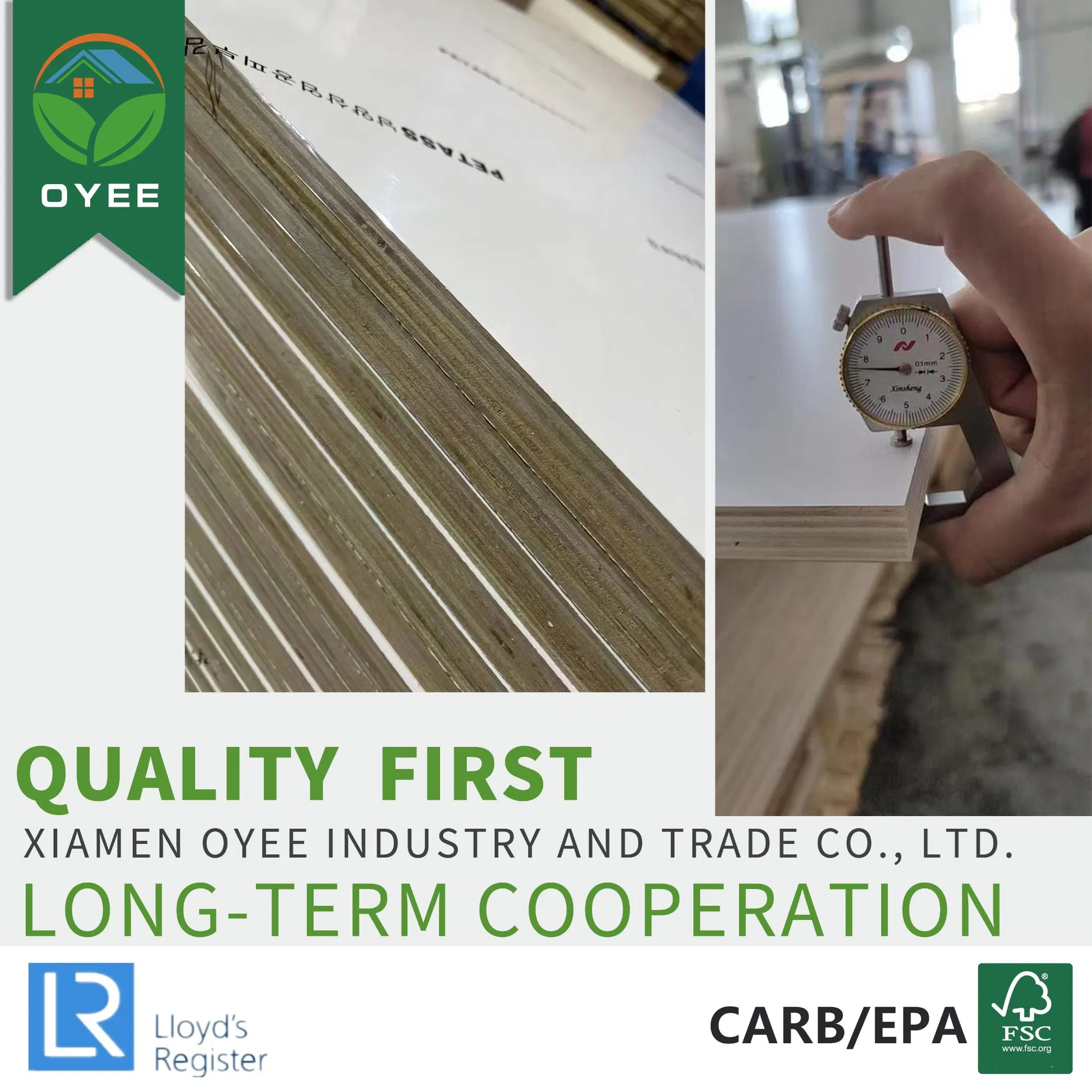 Glossy Surface Effect Wood Grain Melamine Paper Laminated Plywood