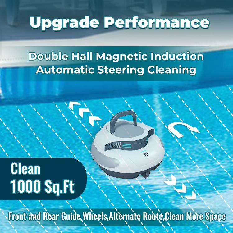 2.5h Charging 100min Working Intelligent Control System Powerful Suction Dual Motors Automatically Docks Swimming Pool Cleaner Robot for Above Ground Pools