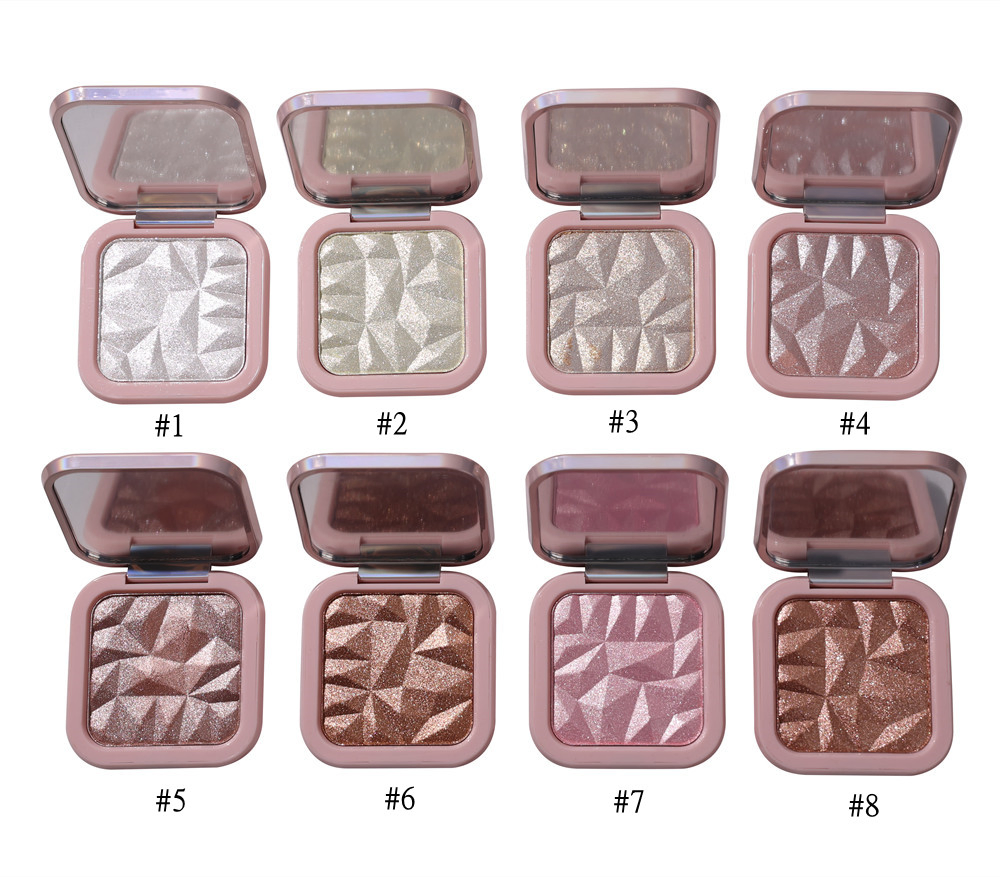 Makeup Private Label 8 Colors Loose Highlight Powder Pressed Highlighter and Contour