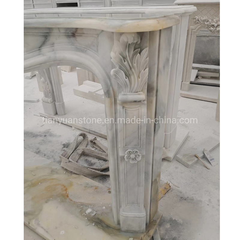 Home Decoration Cultured Marble Fireplace & Cheap Stone Fireplace & Marble Fireplace Mantel