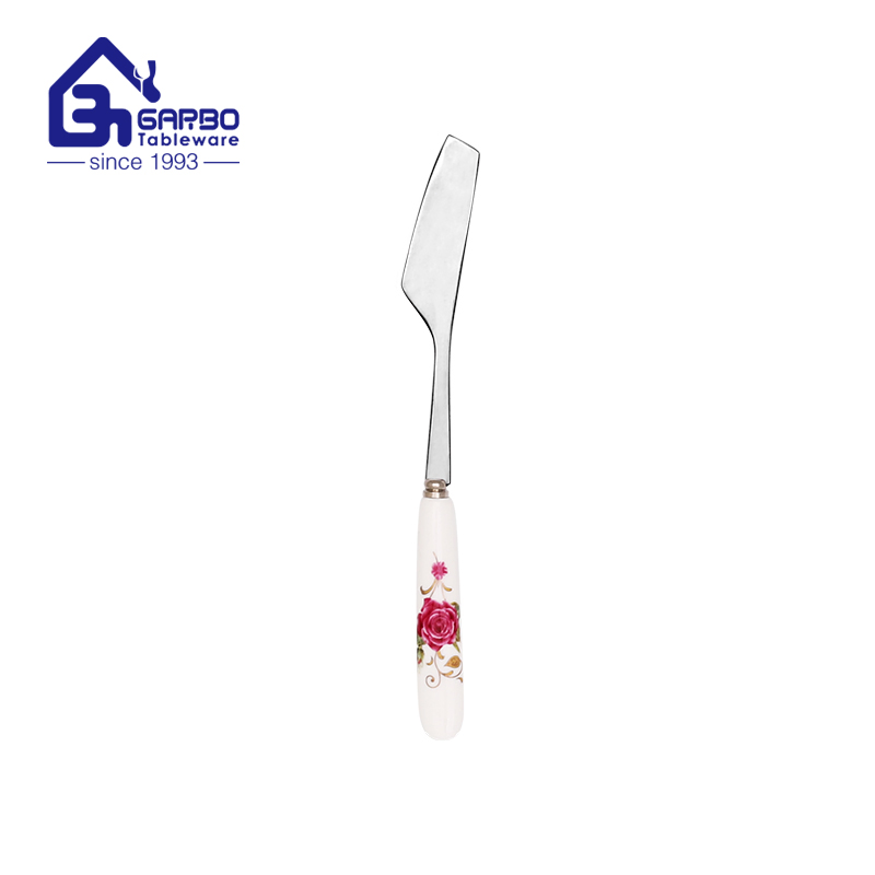 Silverware Fork Custom Stainless Steel Cutlery Set Restaurant Flatware Wedding Colourful Fork with Ceramic Handle
