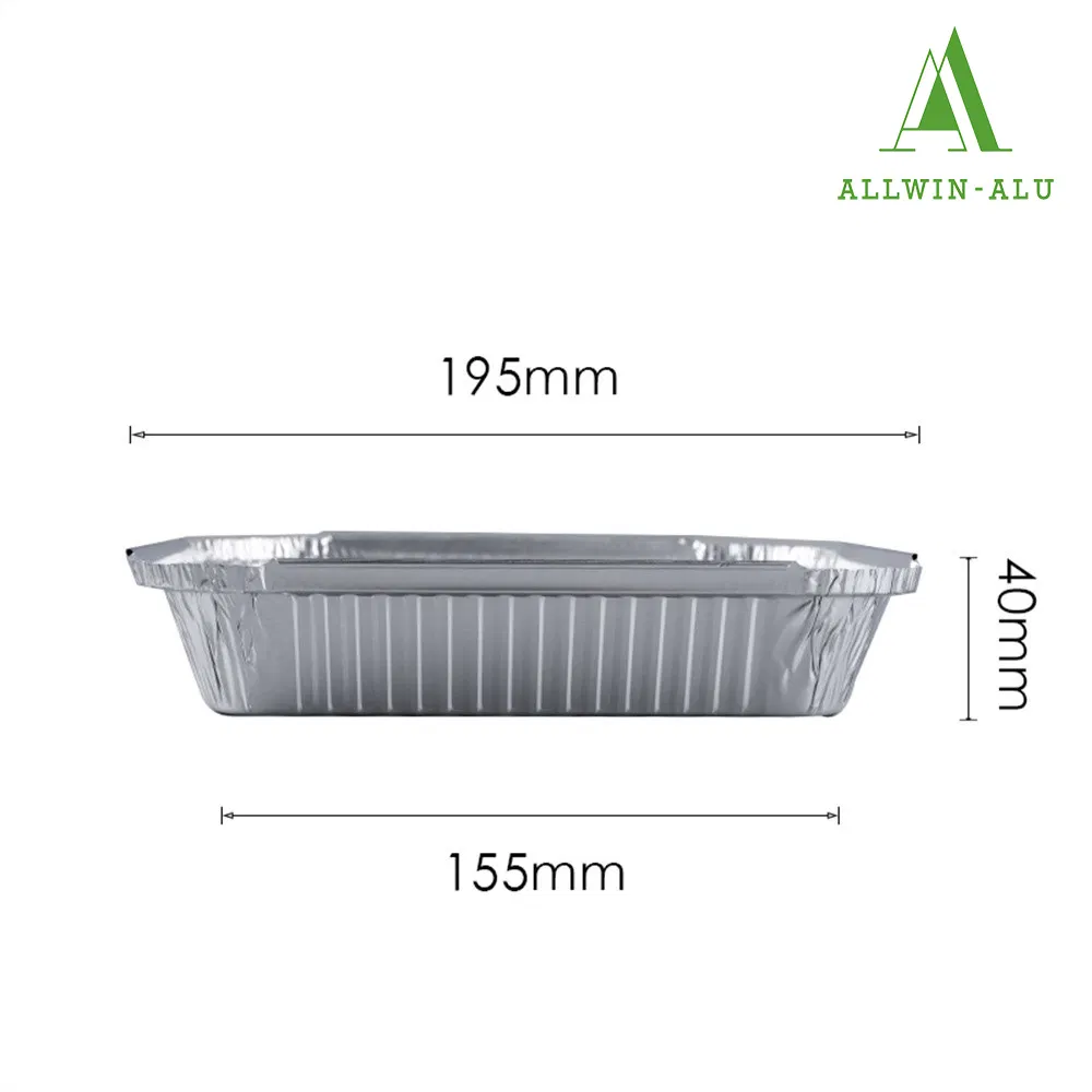 Алюминиевый контейнер с крышкой 600мл для еды на вынос