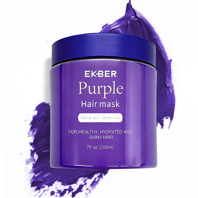 Organic Purple Hair Mask Hair Treatment Moisturizing Natural Professional Repair Keratin Collagen Biotin Purple Hair Mask