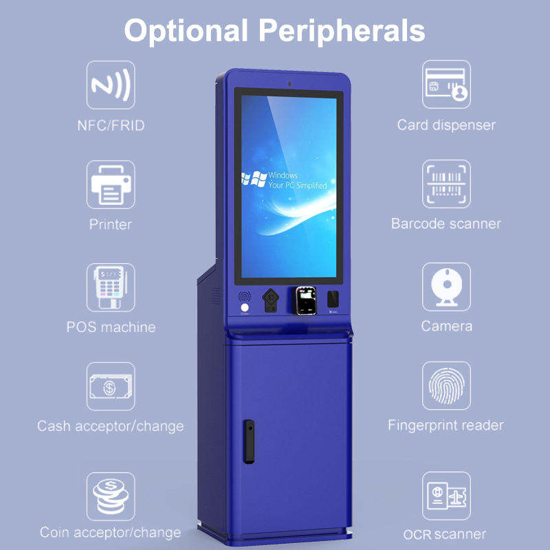 Self Service Payment Machine Cash and Card Vending Machine with Card Payment Outdoor Parking Lot Payment Kiosk