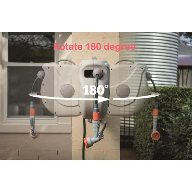 1/2'' Wall Mountable Garden Hose Reel Retractable Auto Hose Reel 15m/20m/30m